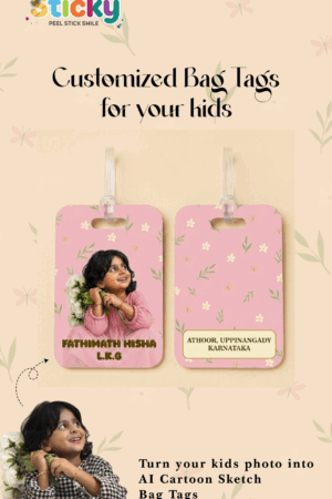 Custom Bag Tags with Photo & Name - Set of 2