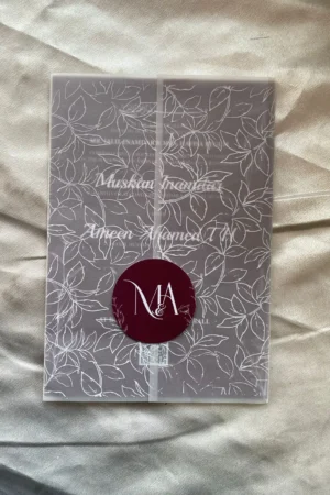 Digital card with printed buttersheet and round tag